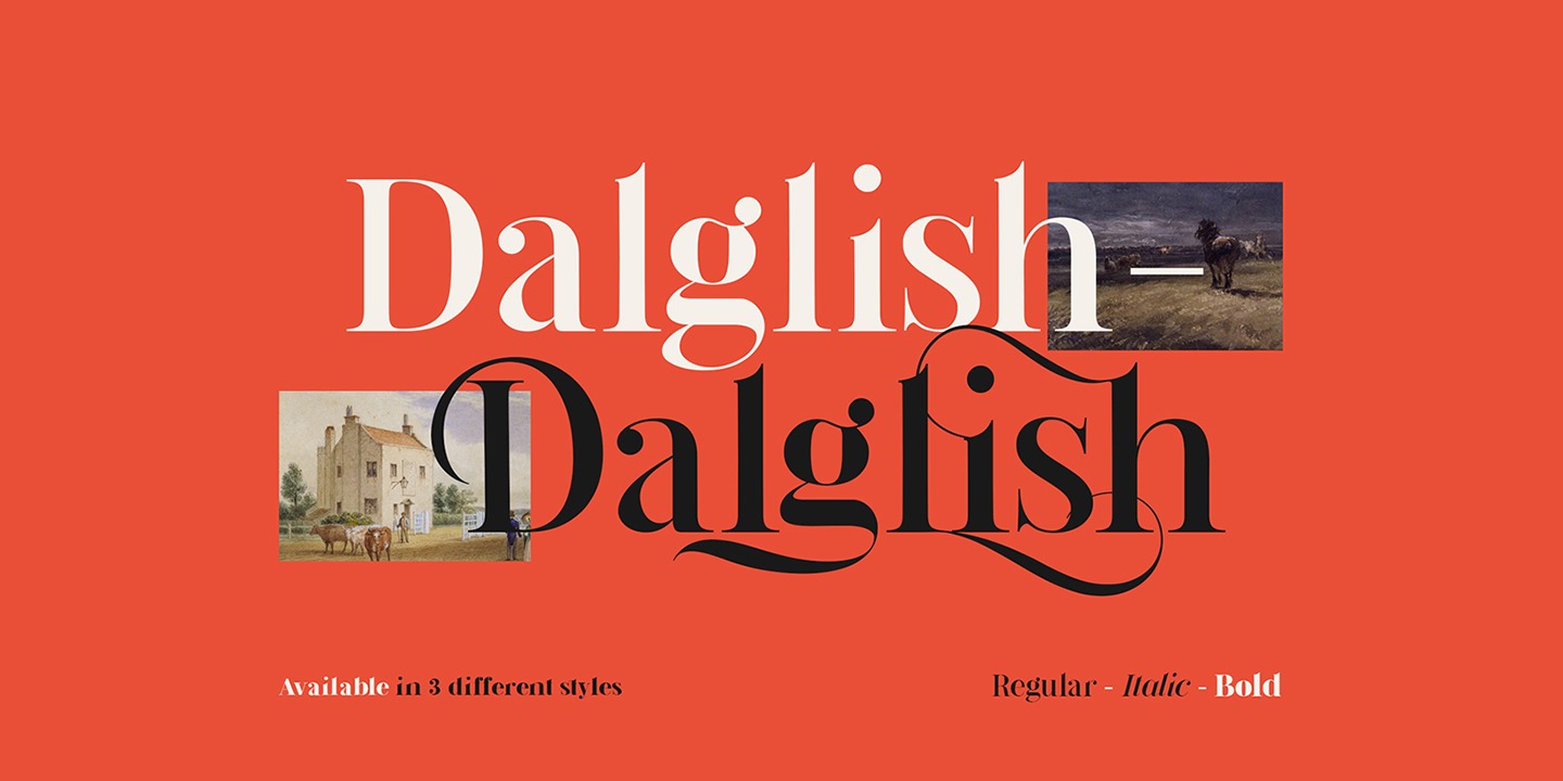 Пример шрифта Dalglish